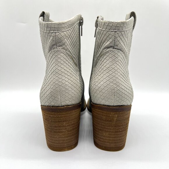 Dirty Laundry Womens Size 7 Unite Gray Snakeskin Western Ankle Boots Shoes‎ - Picture 7 of 16